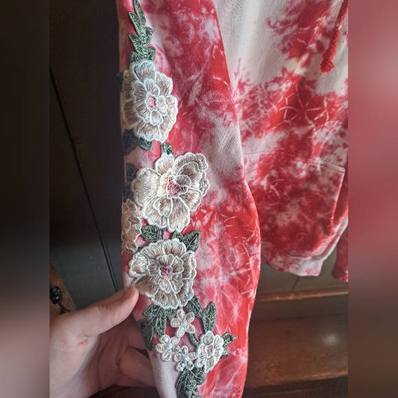 Civil Regime Marble pink and red hoodie. Size medium. - Picture 5 of 7